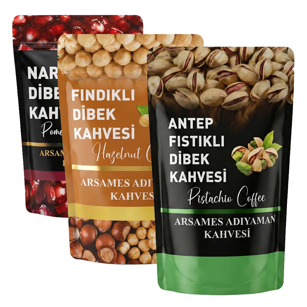 Fındıklı, Fıstıklı ve Narlı Dibek Kahvesi 5'li Paket